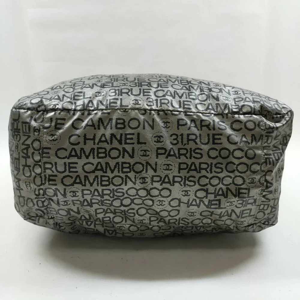 authentic Chanel Shoulder Bag Metalic Nylon